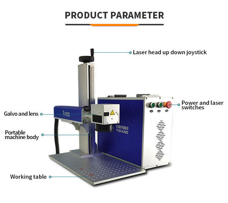 Industrial AC110V Portable Fiber Laser Marking Machine CE Certification