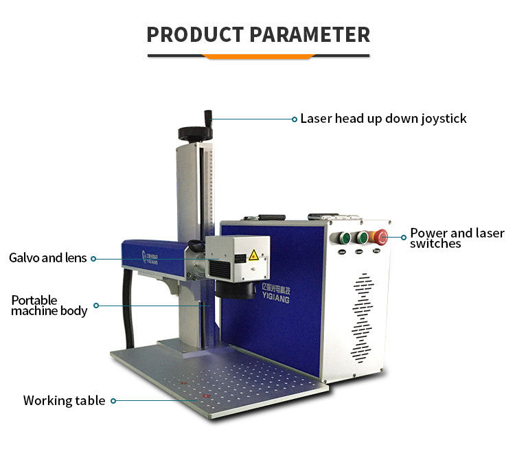 Industrial AC110V Portable Fiber Laser Marking Machine CE Certification